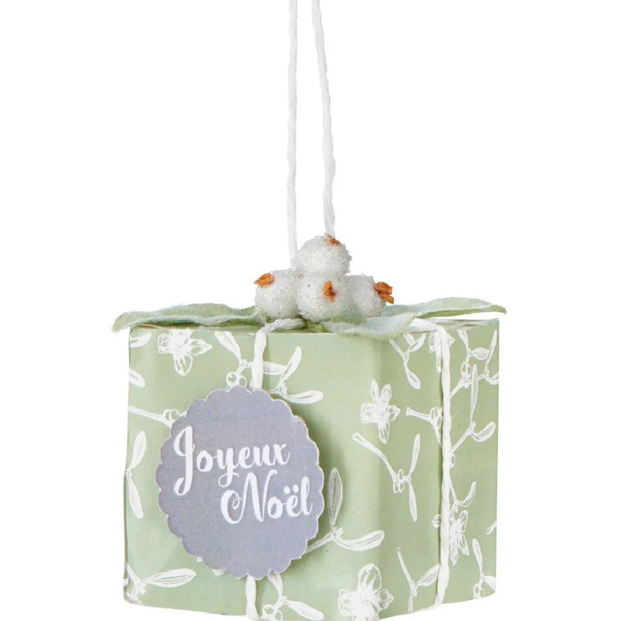 Suspension de Noël cadeau miniature