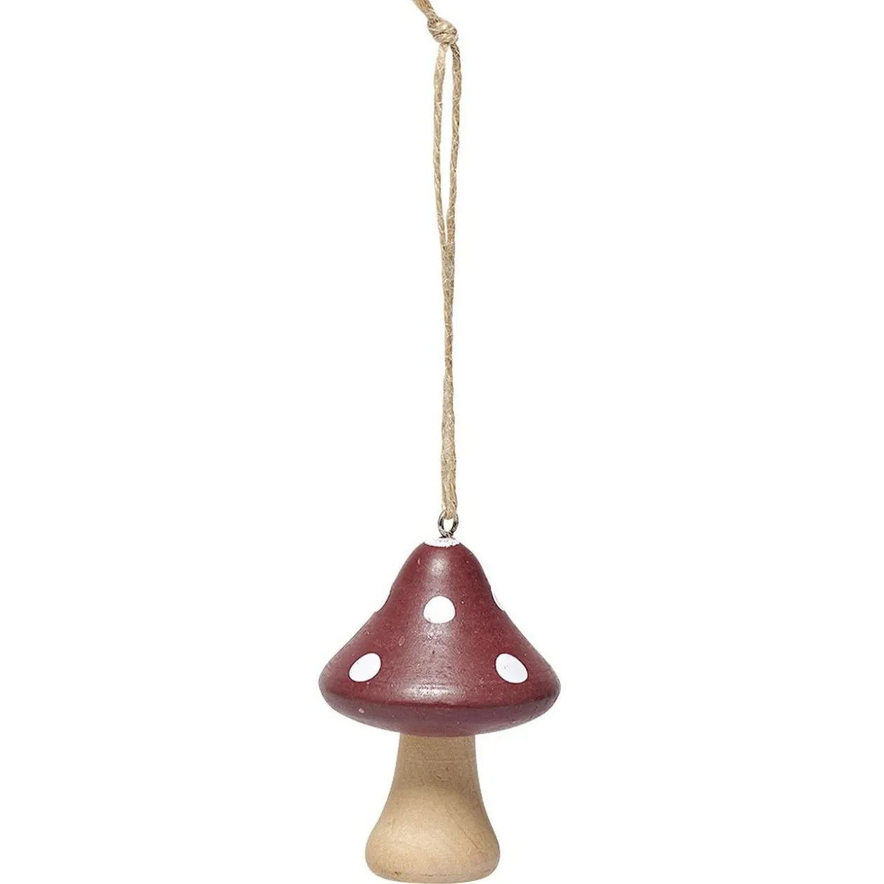 Suspension de Noël Champignon en bois