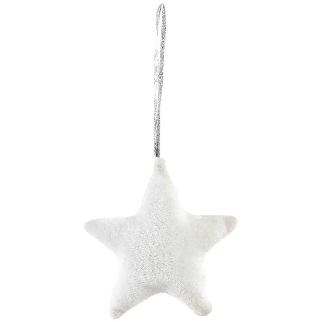 Suspension de Noël Coussin coeur ou étoile en velours