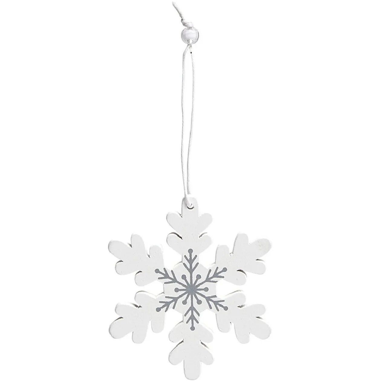 Suspension de Noël en bois forme flocon et renne x12