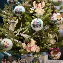 Suspension de Noël en bois Disney Stitch x12