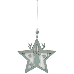 Suspension de Noël en mdf forme Étoile ou Sapin