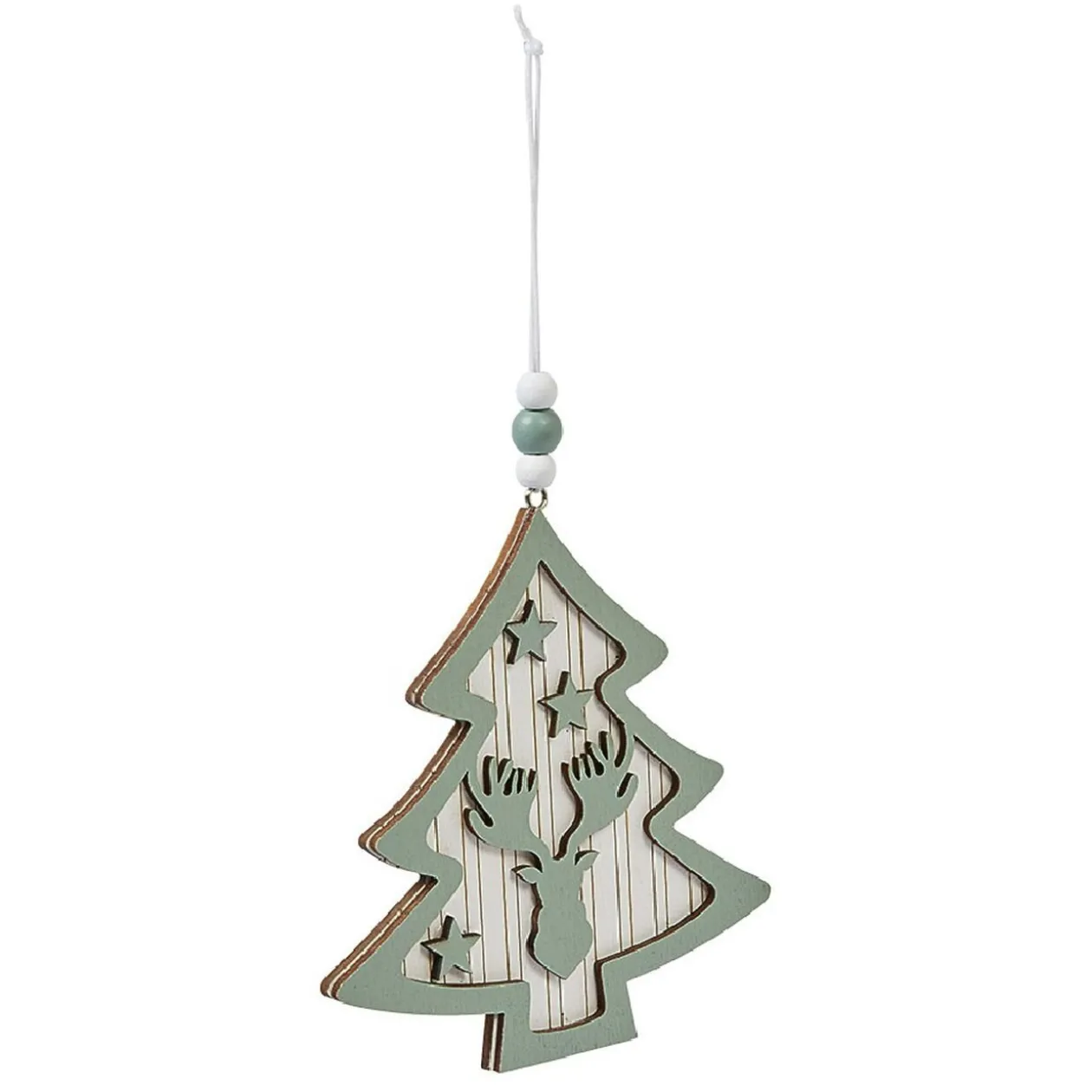 Suspension de Noël en mdf forme Étoile ou Sapin