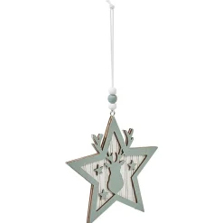 Suspension de Noël en mdf forme Étoile ou Sapin