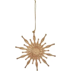 Suspension de Noël en métal doré ou argenté