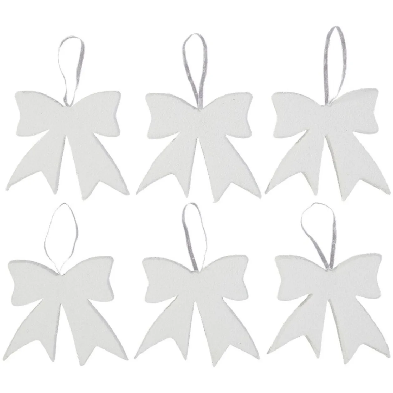 Suspension de Noël en polystyrène blanc x6