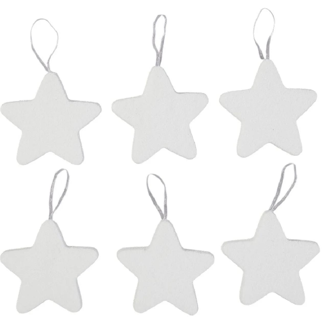 Suspension de Noël en polystyrène blanc x6