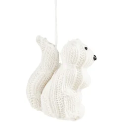 Suspension de Noël forme animale blanche