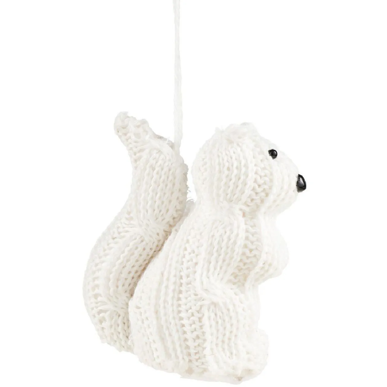 Suspension de Noël forme animale blanche