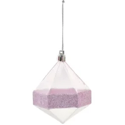 Suspension de Noël forme diamant pailleté