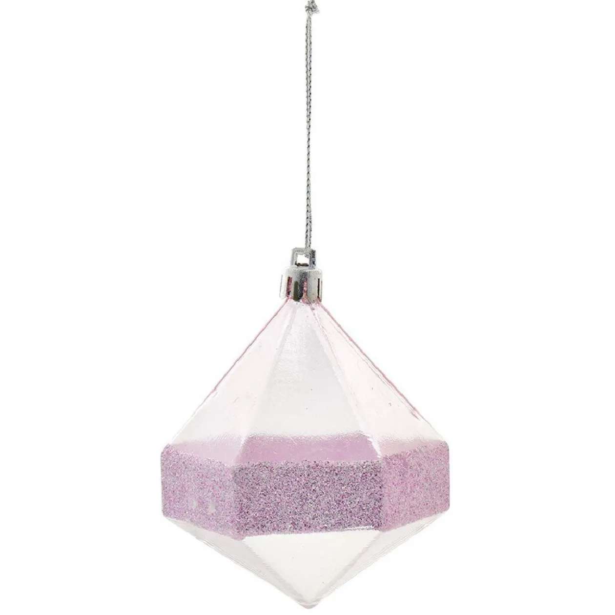 Suspension de Noël forme diamant pailleté