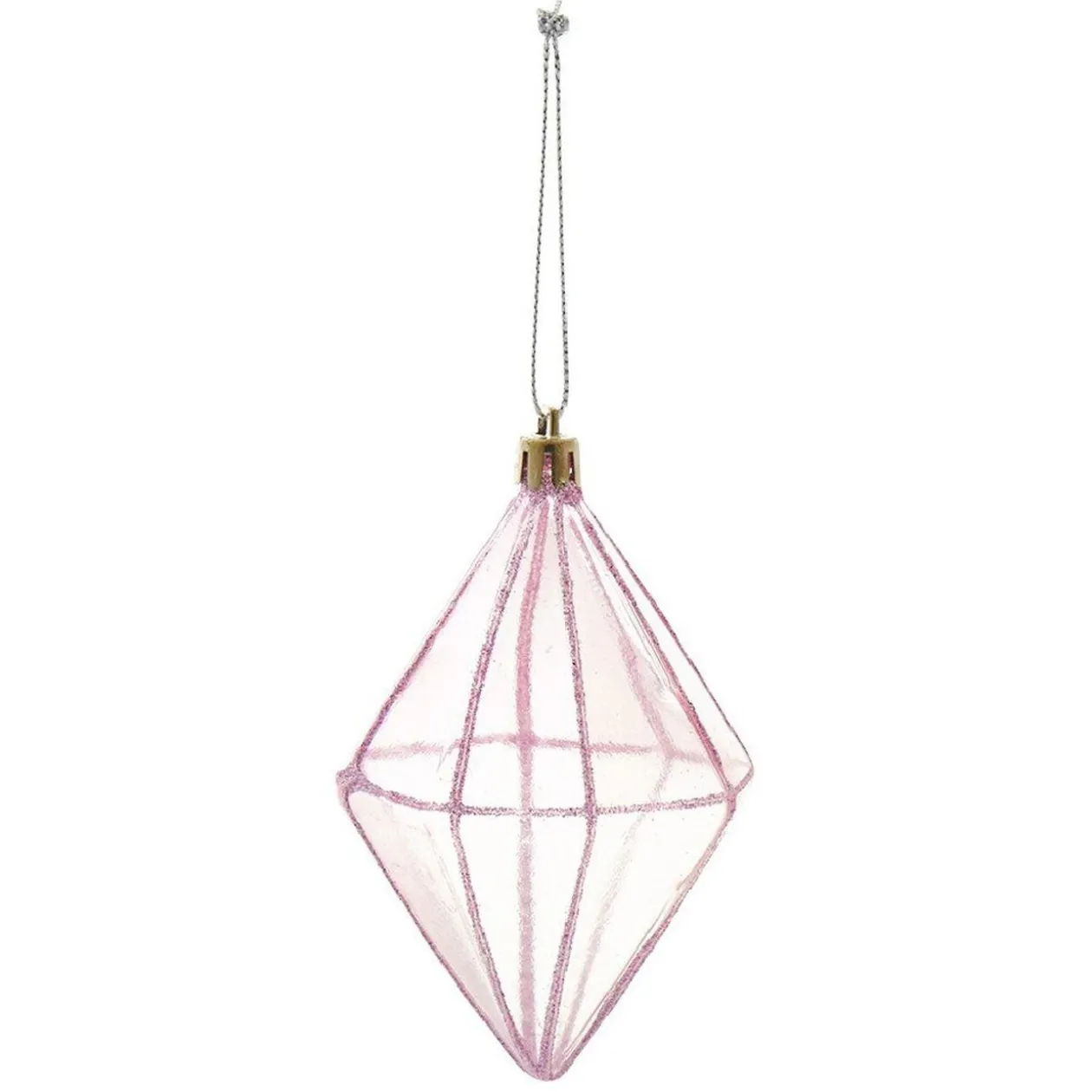 Suspension de Noël forme diamant pailleté