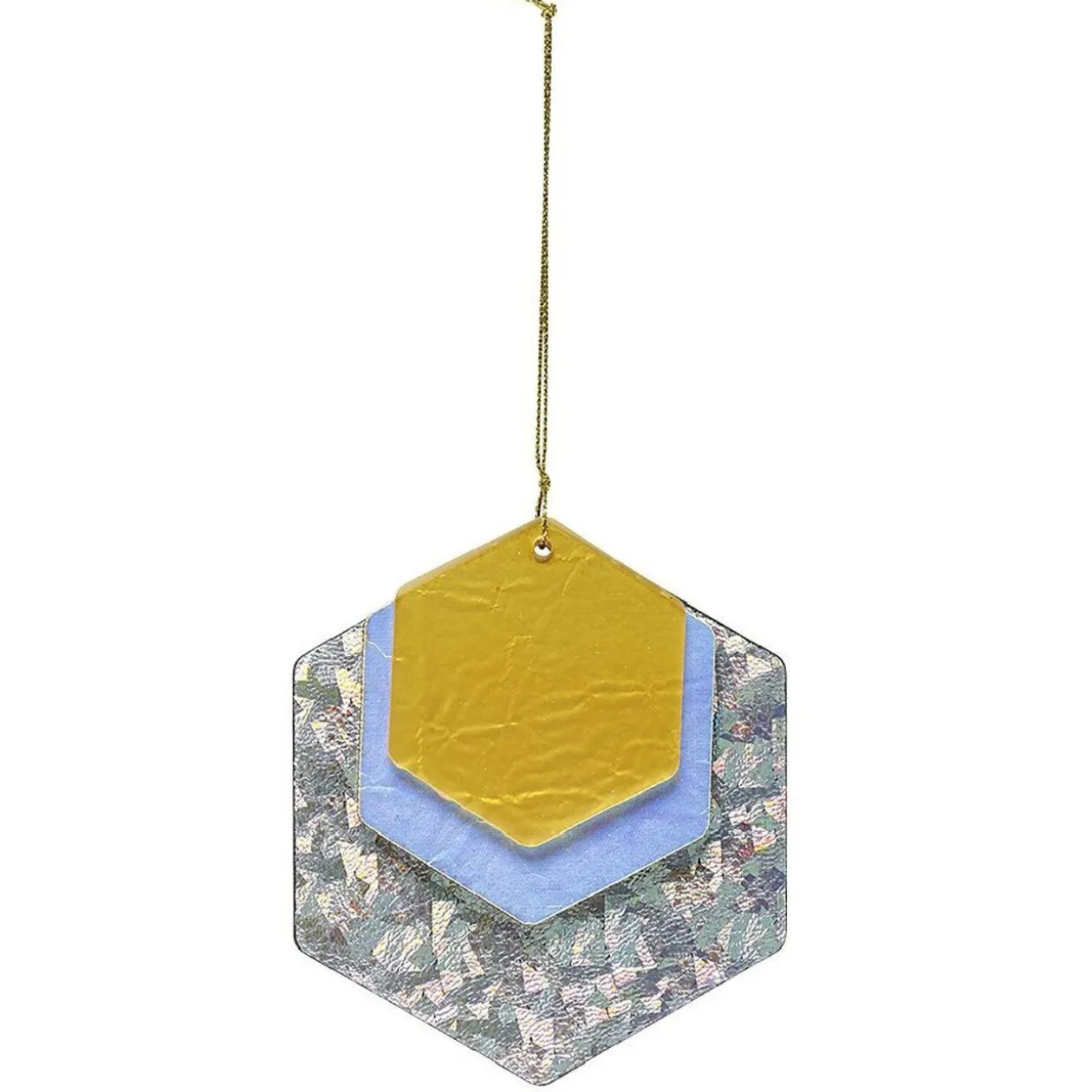 Suspension de Noël forme géométrique en bois