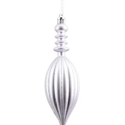 Suspension de Noël forme goutte violet clair H14,5cm