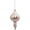 Suspension de Noël forme goutte rose H11,5cm