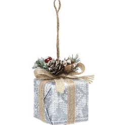 Suspension de Noël forme paquet cadeau