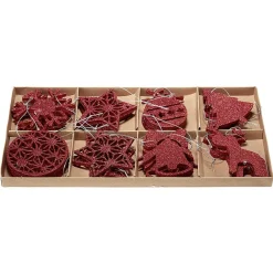 Suspension de noël forme pailletée x24