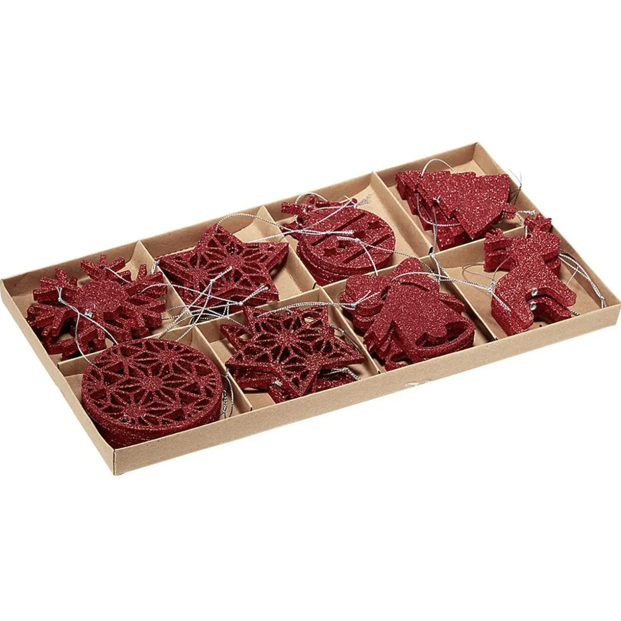 Suspension de noël forme pailletée x24