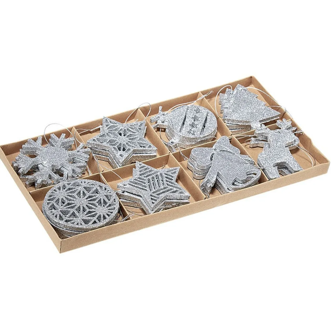 Suspension de noël forme pailletée x24