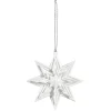 Suspension de Noël forme Étoile velours poudré