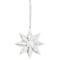 Suspension de Noël forme Étoile velours poudré