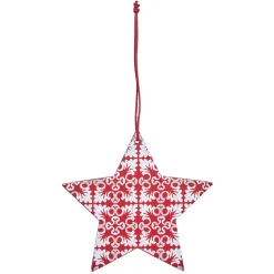 Suspension de Noël forme vintage en bois