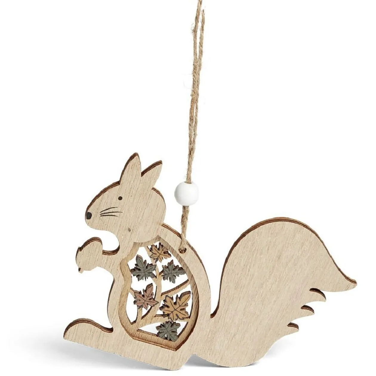 Suspension de Noël forêt en bois ajouré H10cm - 4 modèles