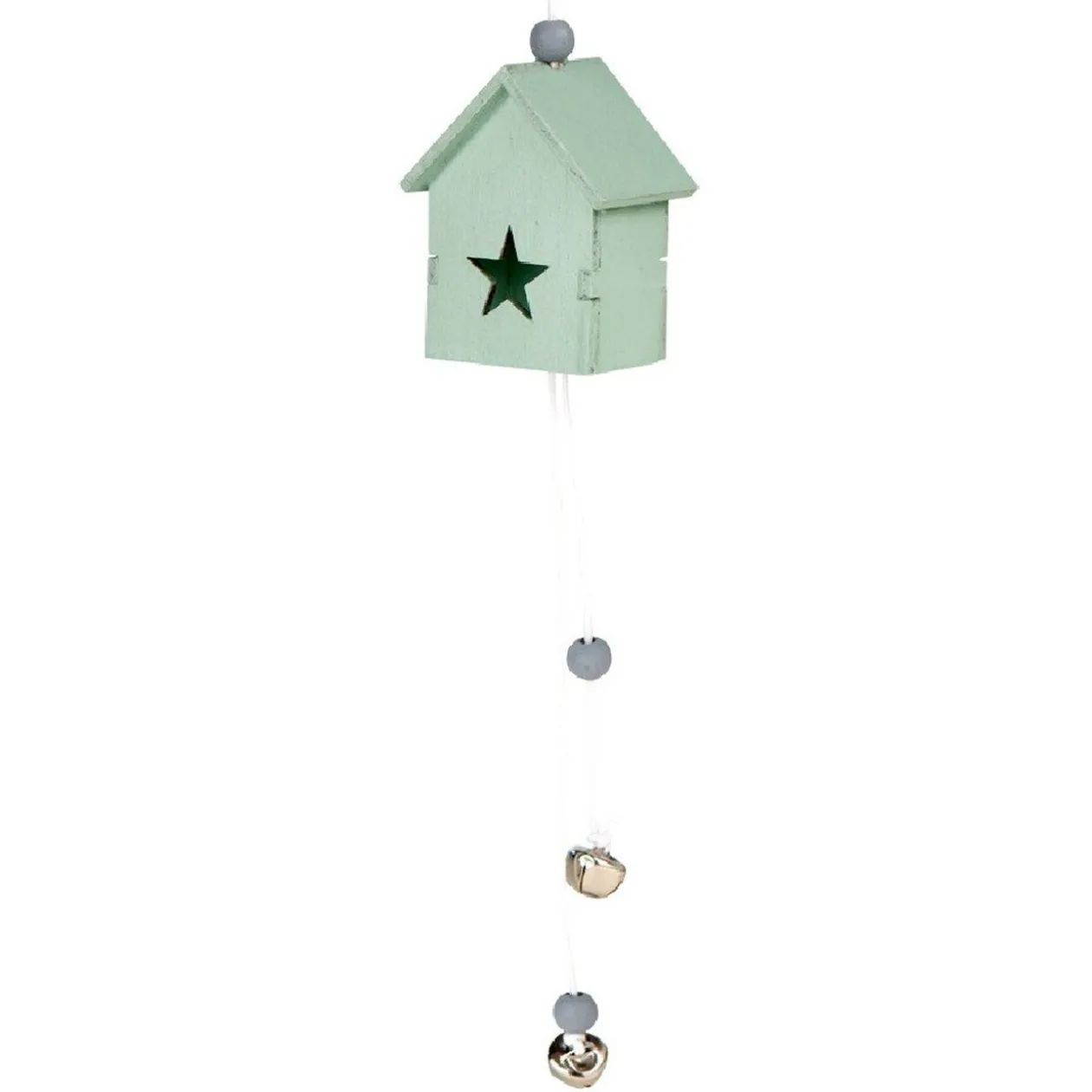 Suspension de Noël maisonnette en bois