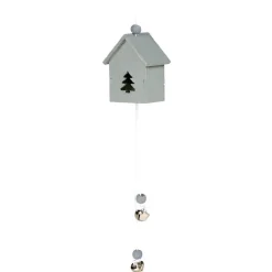 Suspension de Noël maisonnette en bois