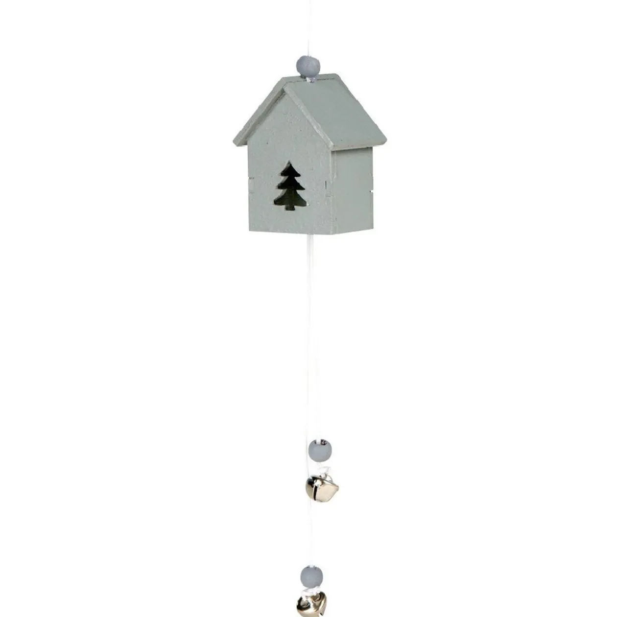 Suspension de Noël maisonnette en bois