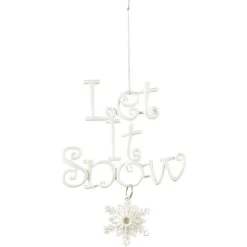Suspension de Noël message Let it Snow en polystyrène