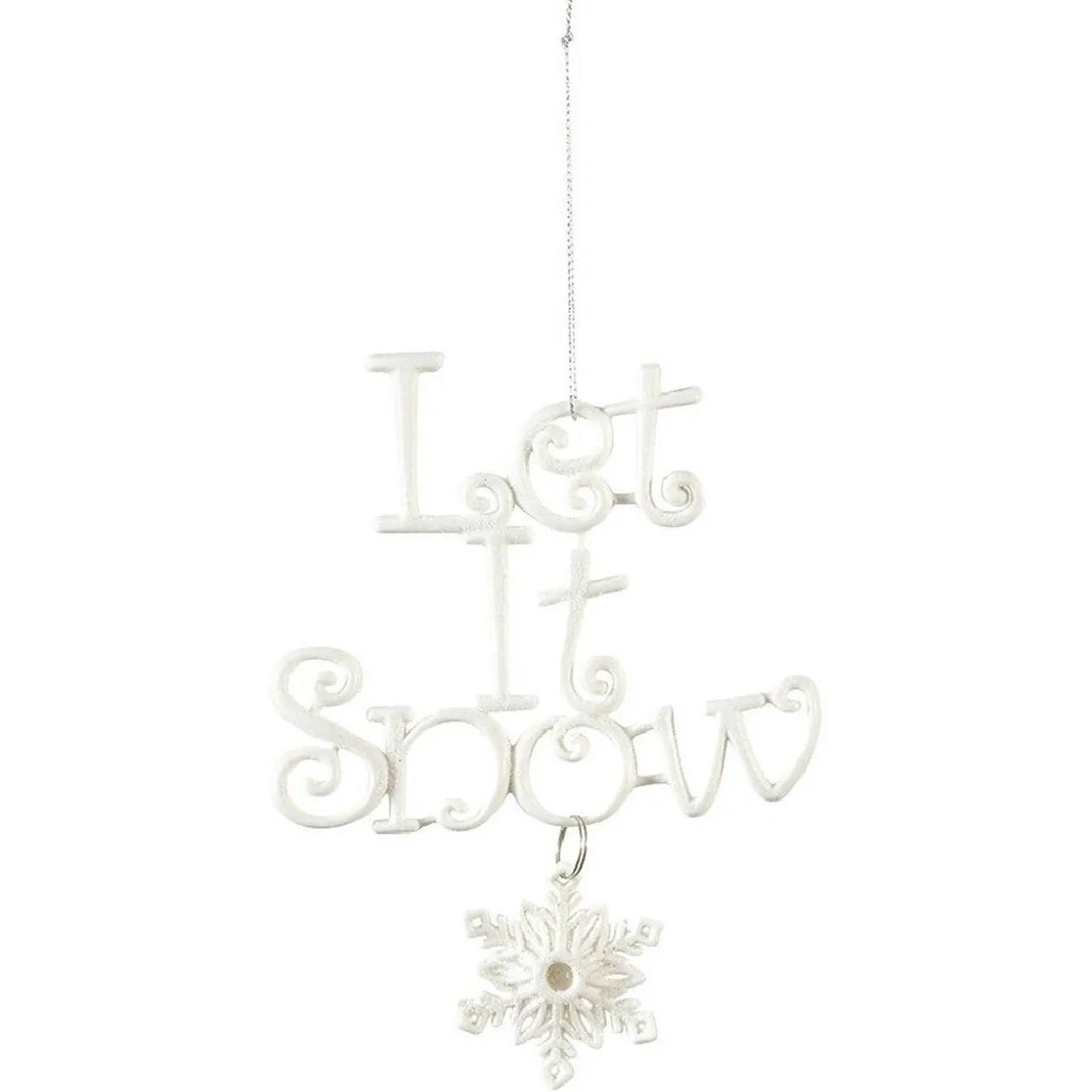 Suspension de Noël message Let it Snow en polystyrène