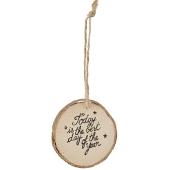 Suspension de Noël mini rondin de bois