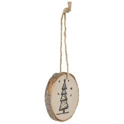 Suspension de Noël mini rondin de bois