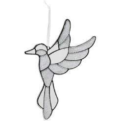 Suspension de Noël oiseau pailleté H17 cm