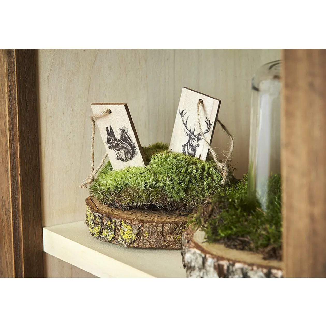 Suspension de Noël plate motif animal