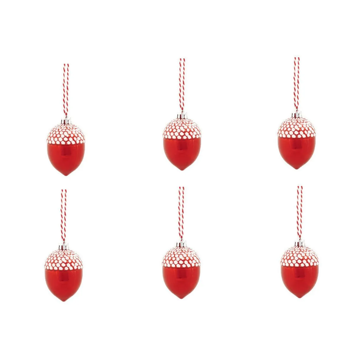 Suspension de Noël pomme de pin x6