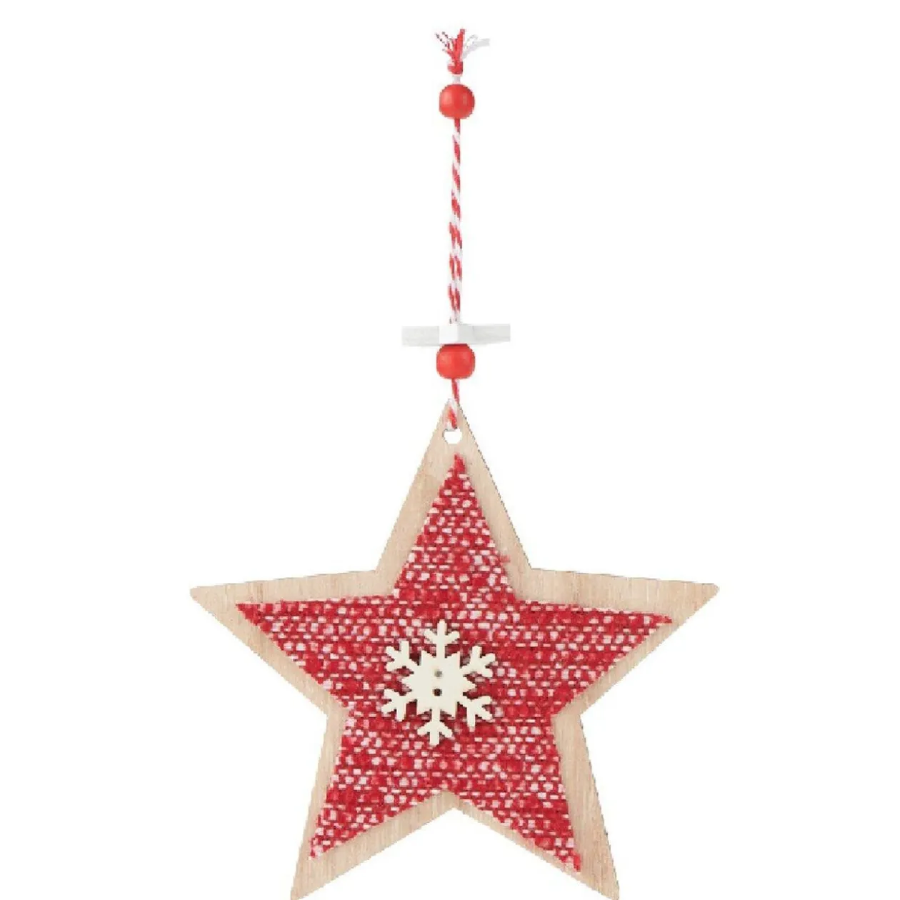 Suspension de Noël rouge et blanche