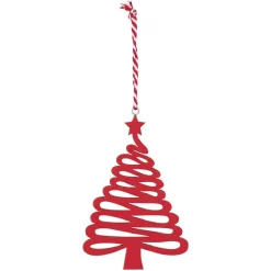 Suspension de Noël Sapin rouge ou blanc