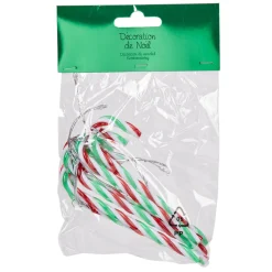 Suspension de Noël sucre d'orge rouge vert x6
