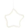 Suspension de Noël étoile en perles blanches