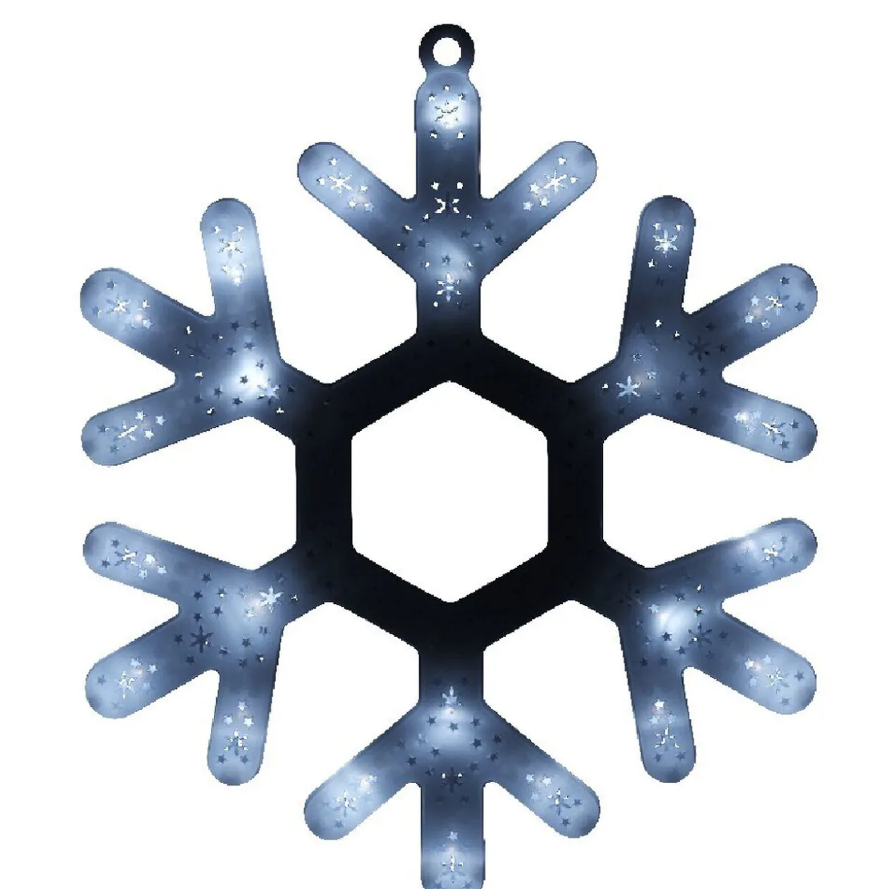 Suspension flocon lumineuse multicolore fixe