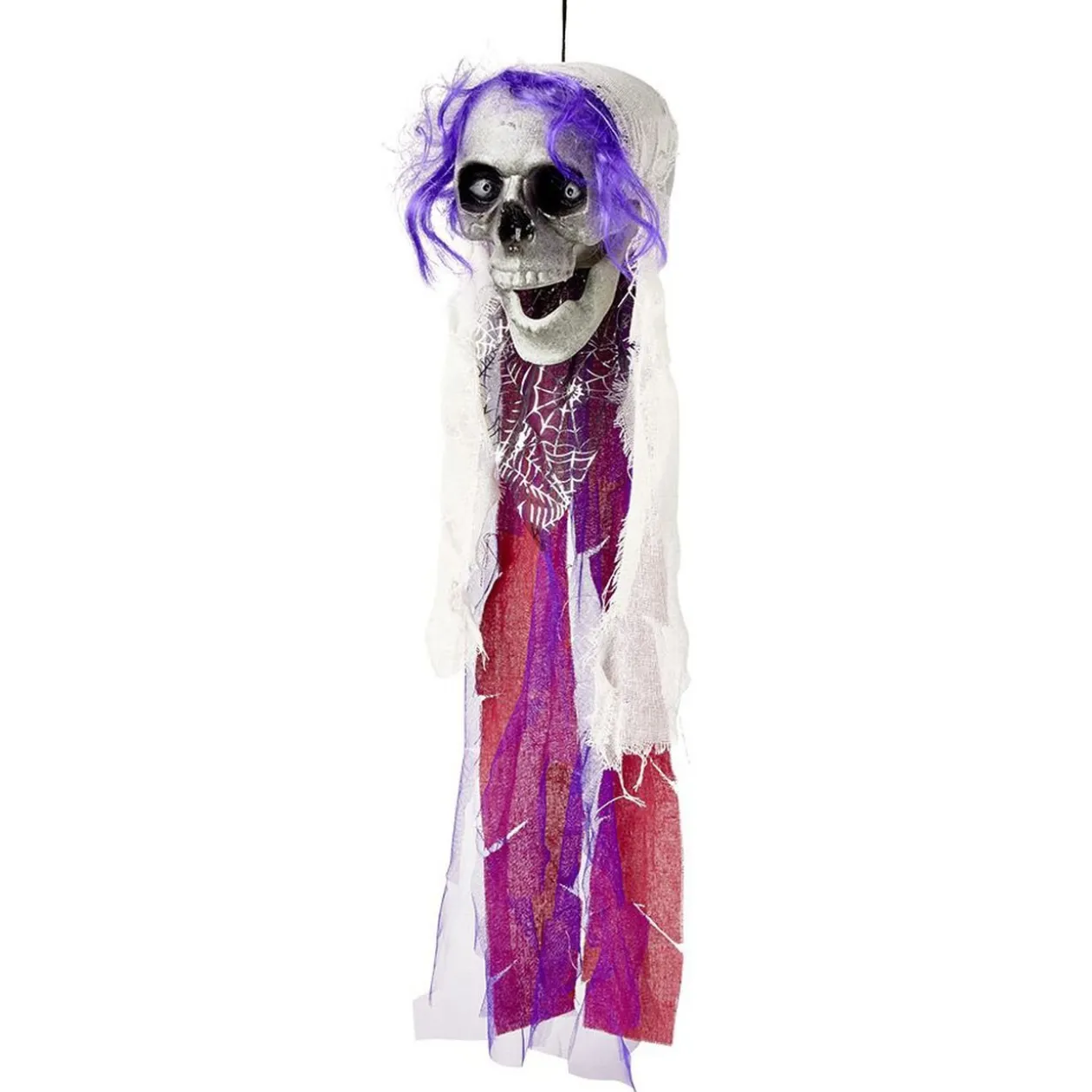 Suspension Halloween tête de mort pirate L75cm