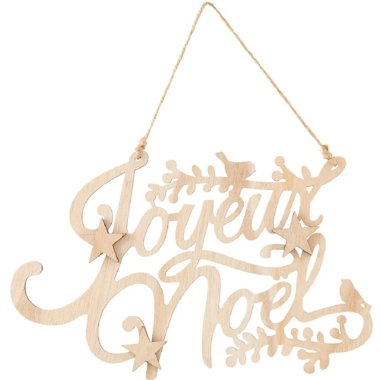 Suspension Joyeux Noël naturelle