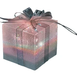 Suspension lumineuse forme cadeau 1 led multicolore