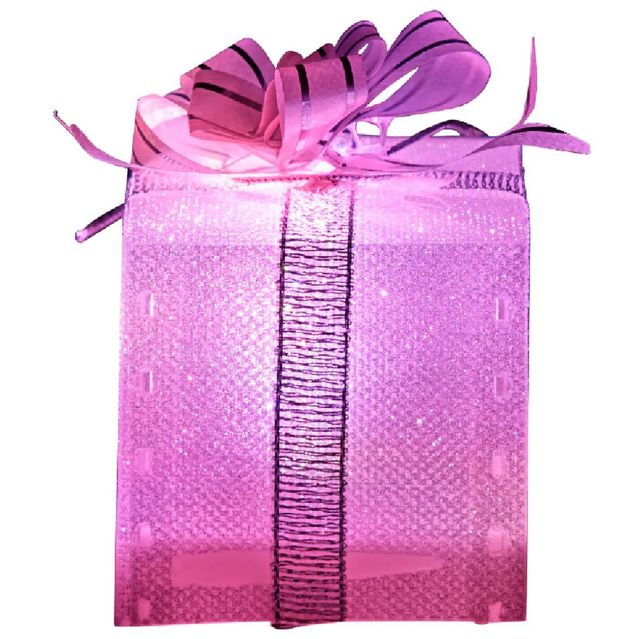 Suspension lumineuse forme cadeau 1 led multicolore