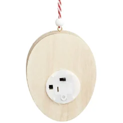 Suspension lumineuse Noël en bois