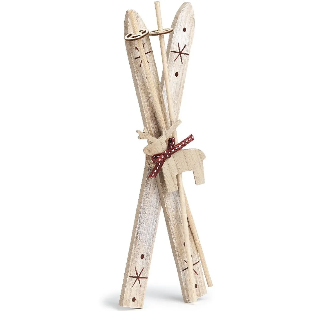 Suspension Paire de skis décoration Noël vintage