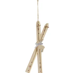 Suspension Paire de skis décoration Noël vintage