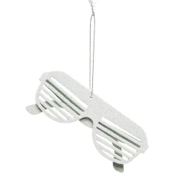 Suspension pour sapin de Noël lunettes pailletée